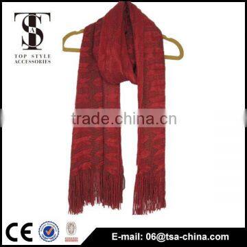 China new product fancy acrylic knitted scarf winter muffler girls scarf