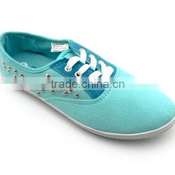 Canvas Woman and Man Shoes With Studs photo-4