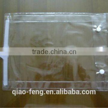frosted pvc zipper bag,Pvc hook garment poly Bag