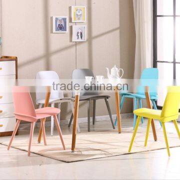 Colorful Modern Outdoor Plastic Chair With Metal Legs Plastic Office Chair Simple Chair Plastic