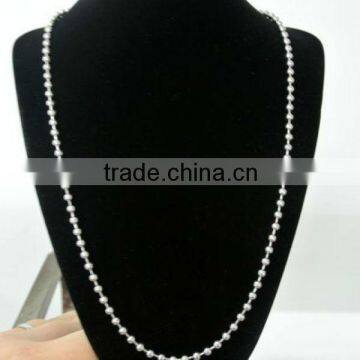 Customized fashion stainless steel ball chain necklace