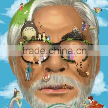 promotion poster high quality good price china custom printing /Hayao Miyazaki cartoon poster