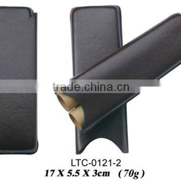 2014 Newly design Gorgeous leather cigar case travel cigar holder