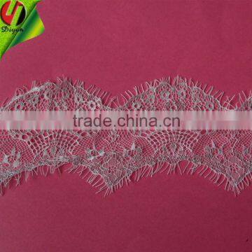 Woderful White Eyelash Nylon Lace For Garment