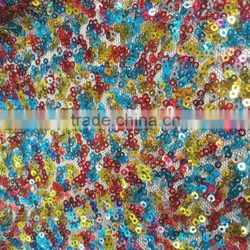 multi color 3mm sequin fabric