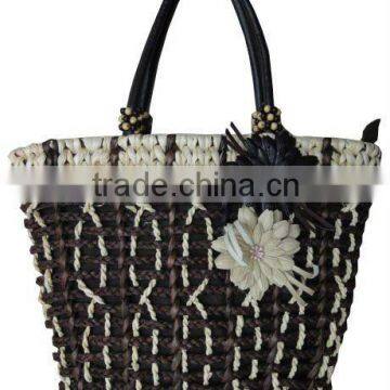 Summer Knitted Straw Beach Handbag