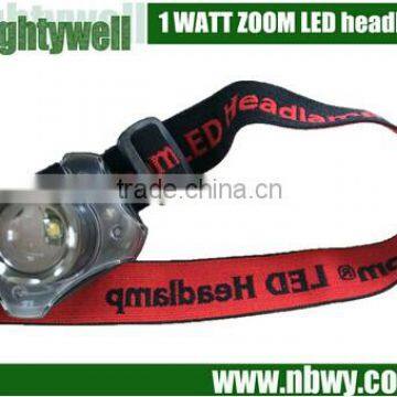 Cr-ee R3 Head Lamp Head Light 1 Watt Zoom LED Headlight LED Headlamp