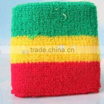 promotional 3 tones plain stripe sweatbands