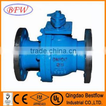 cast iron 2PC flange ball valve PN10