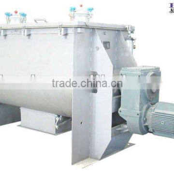 Horizontal ribbon mixer for powder detergent