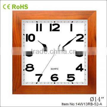 recycled material square wallclock wood