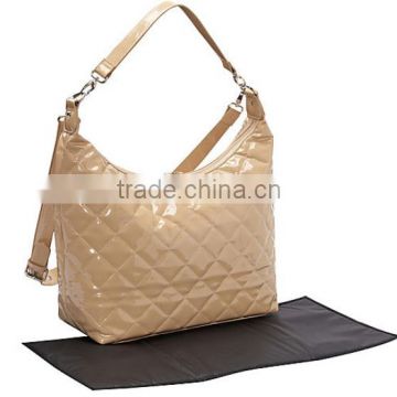 quilted pu leather fashion baby diaper bag