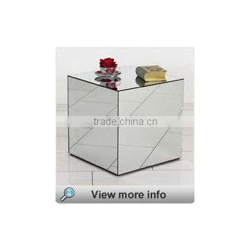 High Quality Bevelled Plain Mirror Display Cube/Mirrored Side Table/Home Decor/Side Table