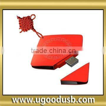 red faddish chinastyle Chinese knot shape plastic usb flash drive