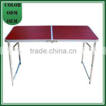 Wholesale Red/Blue/White MDF Aluminum Camping Adjustable Folding Picnic Table