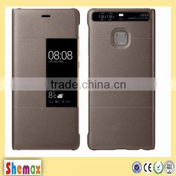 Original design smart flip window case for huawei P9 Plus