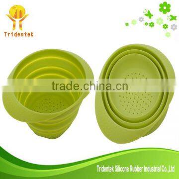 Flexible Non-stick Kitchenware Silicone collapsible strainer