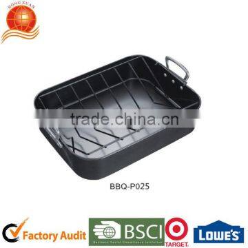 hot sale new design cast roasting iron bbq pan