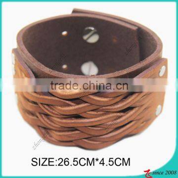 Real Leather Cuff Women Leather Bangle Bracelet, Men Leather Cuff Bracelet, Wide Belt bracelet