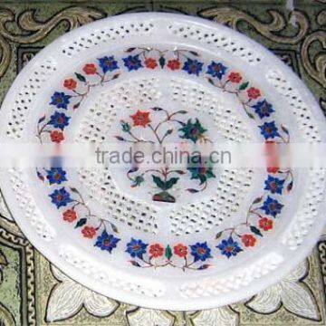 Marble Inlay Plate Home Decorative Marble Inlay Plate