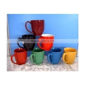 Double color square shape ceramic mug