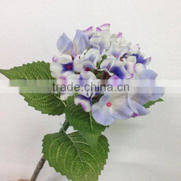 high quality real touch single purple preserved hydrangea fabric hydrangea flower for home decor