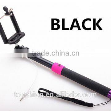 3.5mm Audio Cable Connection Extendable Selfie Stick Monopad Holder for IPhone photo-4