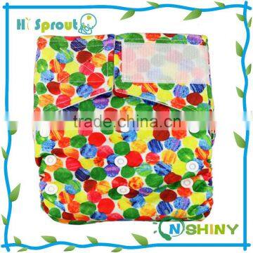 Adjustable baby reusable washable cloth diaper nappies
