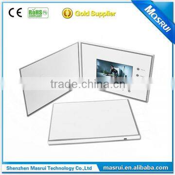Fashion Handmade item 4.3 inch LCD Handmade Card Video Brochure with 2GB Memory
