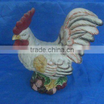 hand painted ceramic cock