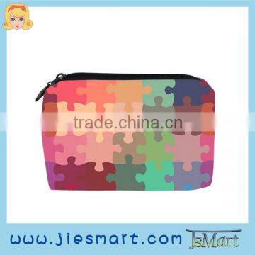 JSMART wallet sublimation printed cosmetic bag