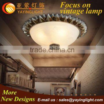 Simple Iron Ceiling Lighting, Industrial Style Glass Ceiling Lamp,vintage Armor Ceiling Lamp Lighting