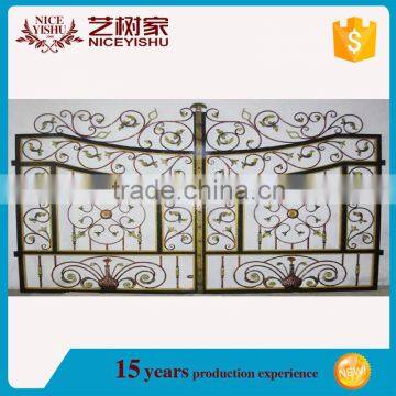 Security grand entrance,cheap wrought iron gates,backyard iron gate