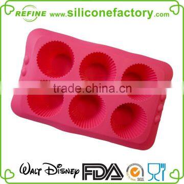 DGCCRF standard approved food grade non-stick silicone cake mould in muffin shape