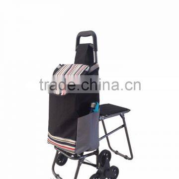 Stair-climbing Folding Shopping Trolley with chair,Sitting type trolley PLD-BDS6008