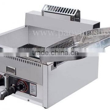 17L Stainless Steel Commercial Thermostatic Control LPG Gas Deep Fryer