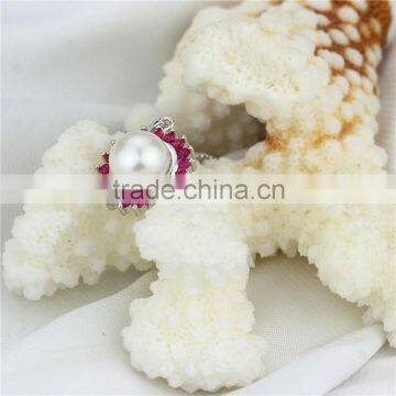 Latest Fashion AAA 9.5-10mm Button Sterling Silver Single Pearl Pendant