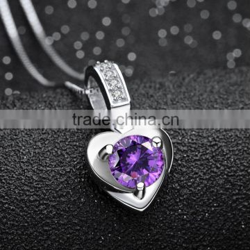 SCI089 sterling sliver heart shape pendant without chain