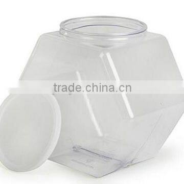 1.6 Gallon Plastic Candy Bin w/ Lift Off Lid, Set of 12 - Clear