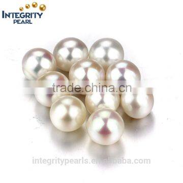 Real freshwater pearl jewelry AA 10-10.5mm near round pearl beads in bulk