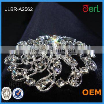 shinning fashion wedding invitation crystal embellishment brooch