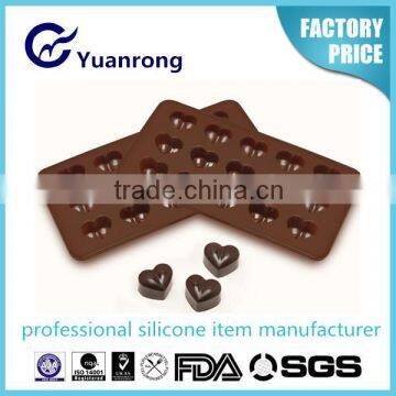 15v Sweet Silicon Chocolate Mold with Heart Shape for Chiristmas