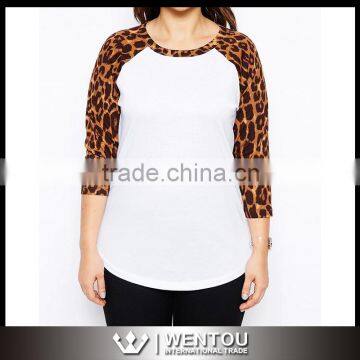 Women Long Sleeve Leopard Raglans SEVEN Designs Totally