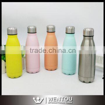 Powder Coated Stainless Steel Stain 350ml Cola Water Bottle