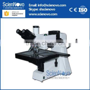 Scienovo XJL-201A China high sensitivity upright metallurgical microscope machine 50X~800X 6V 20W halogen lamp