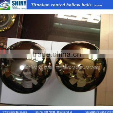 200mm stainless steel titanium coated hollow sphere