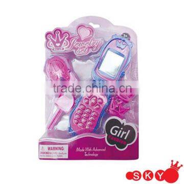 2014 Kids plastic toys decoration set with mobile phone for girls beauty set