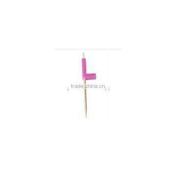 Wholesale Alphabet Pick Candle 'L', Candle A B C D E F G ...Y , 26 letter candle Kids Birthday Partyware