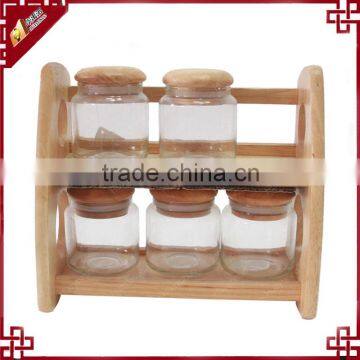 Classic multifunction double kitchen beech spice rack wk30071130