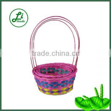 colorful festival bamboo basket